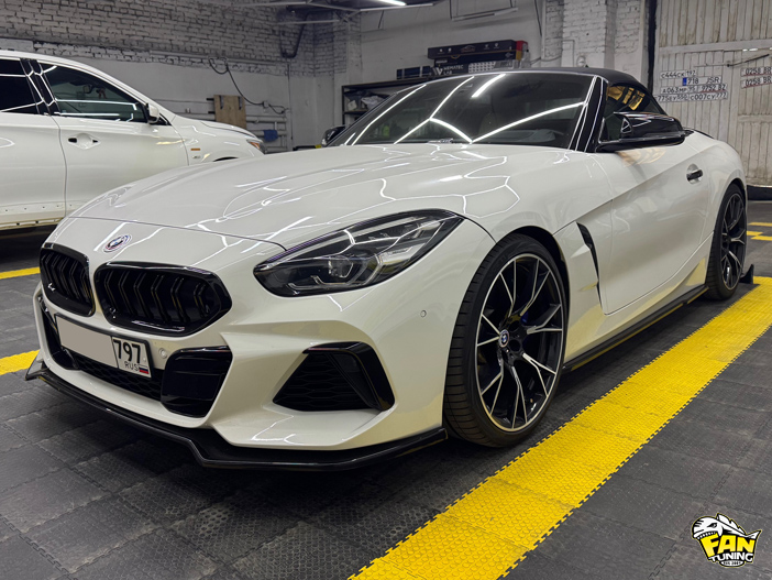 Установка накладки на диффузор заднего бампера БМВ (BMW) Z4 M40i G29
