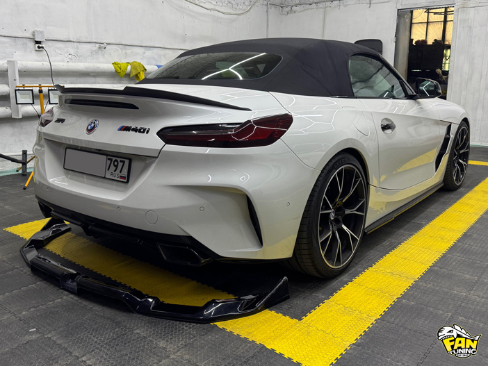 Установка накладки на диффузор заднего бампера БМВ (BMW) Z4 M40i G29