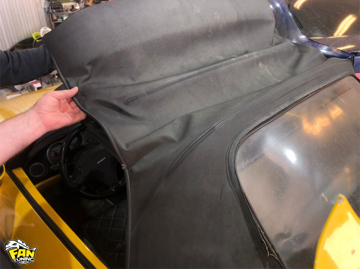 Ремонт кабриолетного тента на Фиате Барчетта (Fiat Barchetta)