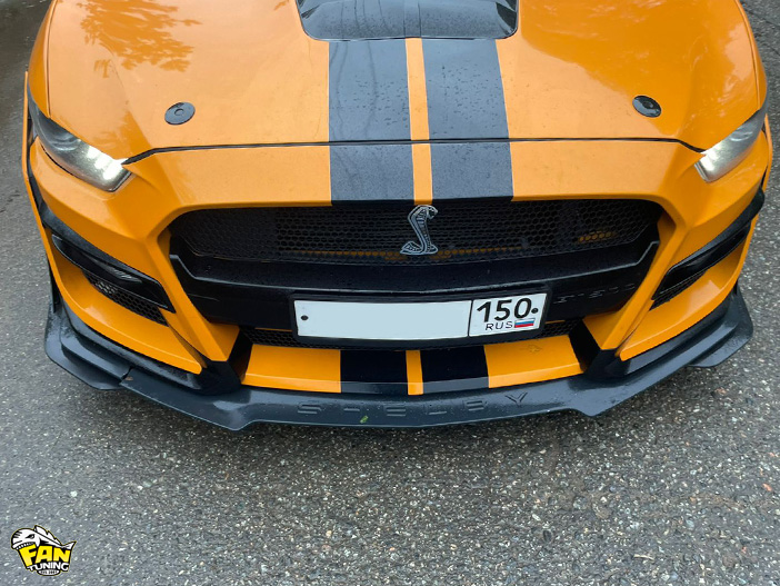 Ремонт губы (спойлера) переднего бампера Шелби (Shelby) на Форде Мустанге (Ford Mustang)