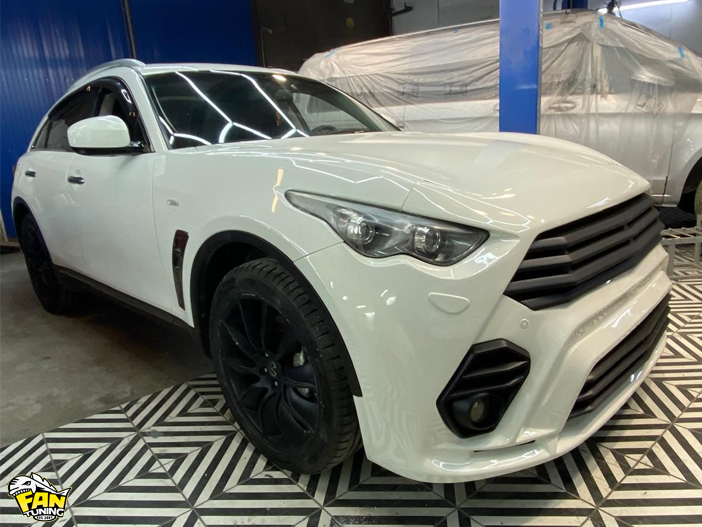 Установка нового тюнингованого бампера на Инфинити (Infiniti) FX37