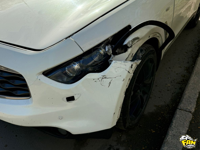 Установка нового тюнингованого бампера на Инфинити (Infiniti) FX37