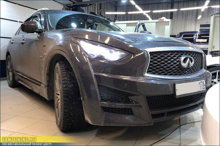 Профессиональная установка и окраска обвеса Lorinser на Инфинити (Infiniti) QX70