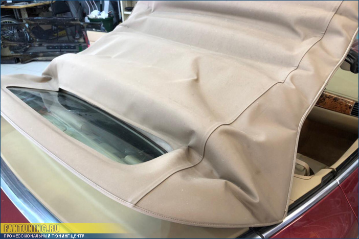 Покраска кабриолетного тента на Ягуаре (Jaguar) XKR2