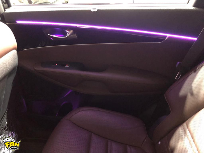 Установка контурной атмосферной подсветки салона Ambient Light в КИА Соренто Прайм (KIA Sorento Prime)