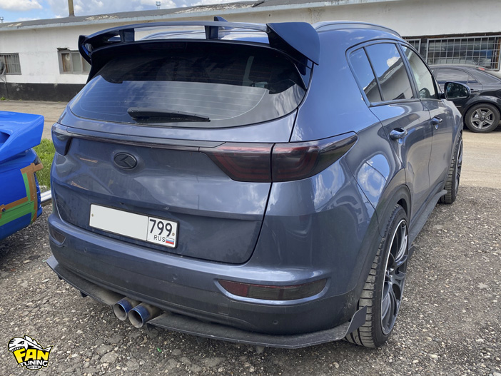 Устновка заниженных пружин и спойлера на заднюю дверь на КИА Спортейдж (KIA Sportage)