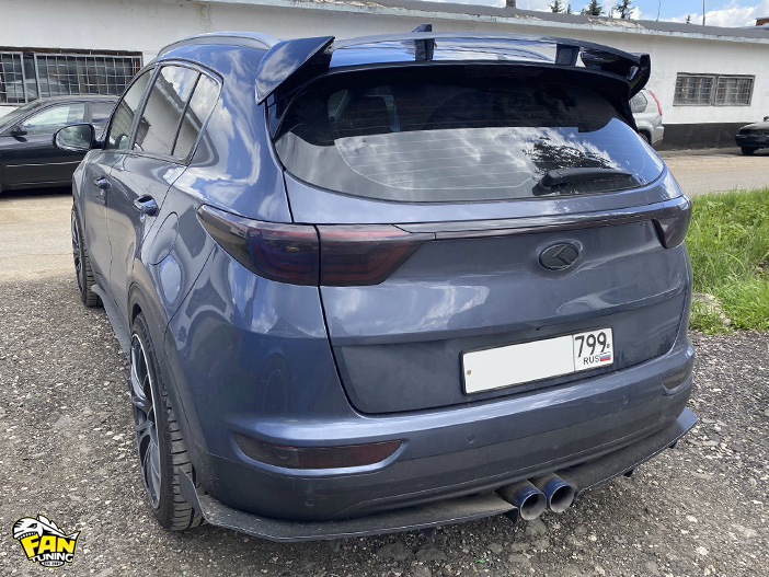 Устновка заниженных пружин и спойлера на заднюю дверь на КИА Спортейдж (KIA Sportage)