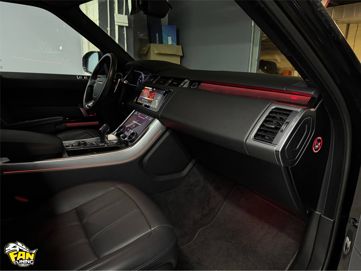 Установка новой подсветки салона Ambient Light в Рейндж Ровер Спорт (Range Rover Sport) 2022 года