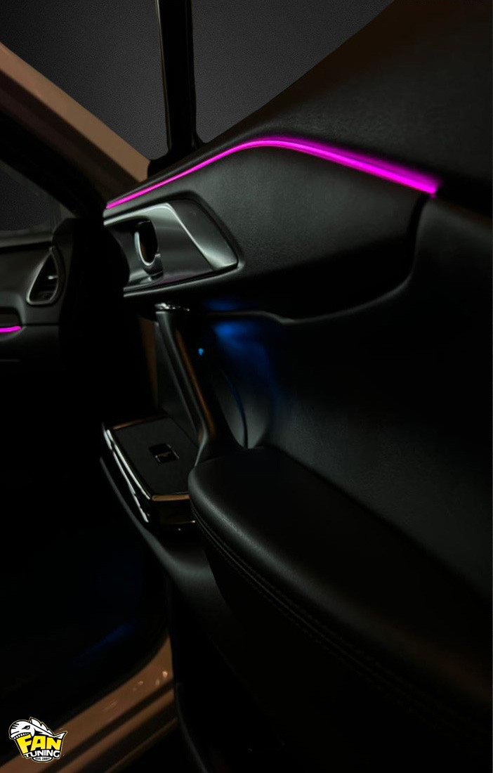 Установка контурной атмосферной подсветки салона Ambient Light в Мазду (Mazda) CX-9