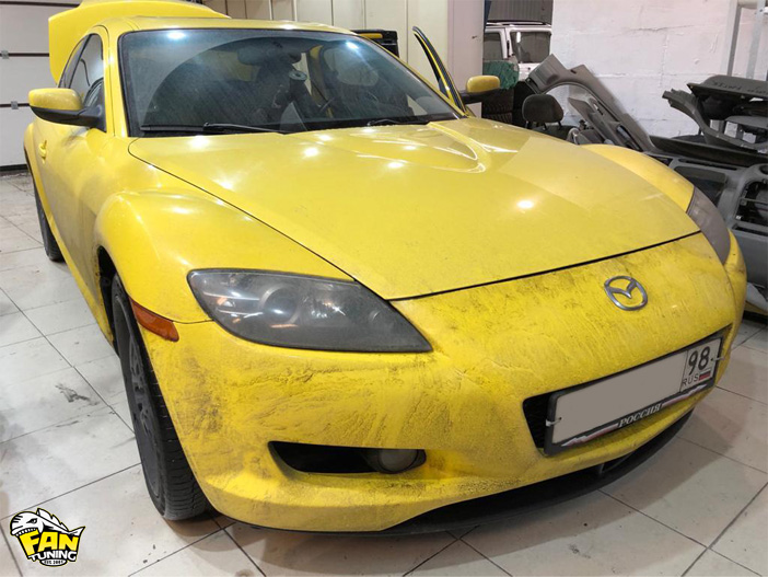 Установка спойлера на багажник на Мазду (Mazda) RX8