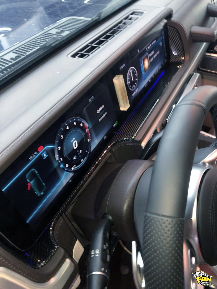 Замена деревянных деталей салона на карбоновые в Мерседесе (Mercedes) G W463a (W464)
