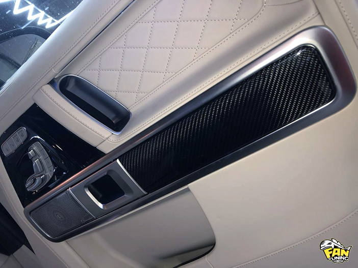 Замена деревянных деталей салона на карбоновые в Мерседесе (Mercedes) G W463a (W464)