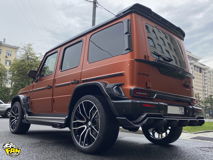 Установка карбонового обвеса Warrior (Воин) на Мерседес (Mercedes Benz) G63 W463a (W464)