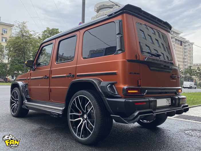 Установка карбонового обвеса Warrior (Воин) на Мерседес (Mercedes Benz) G63 W463a (W464)