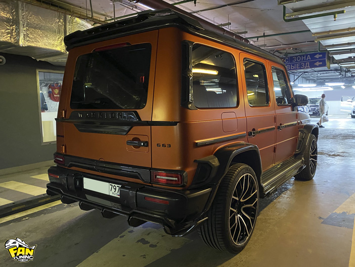 Установка карбонового обвеса Warrior (Воин) на Мерседес (Mercedes Benz) G63 W463a (W464)