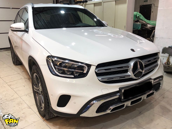 Установка решетки радиатора Диамант (Diamant) на Мерседес (Mercedes) GLC X253 рестайлинг 