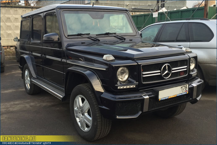 Установка обвеса в стиле AMG G63 на бронированный Мерседес (Mercedes) G500