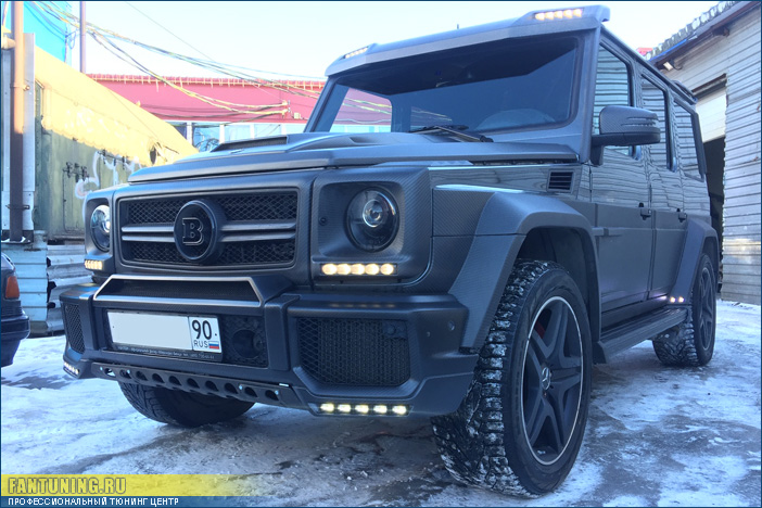 Ремонт карбонового бампера из обвеса Брабус (Brabus) WideStar на Мерседесе (Mercedes) G-Klasse