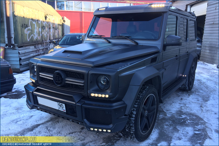 Ремонт карбонового бампера из обвеса Брабус (Brabus) WideStar на Мерседесе (Mercedes) G-Klasse