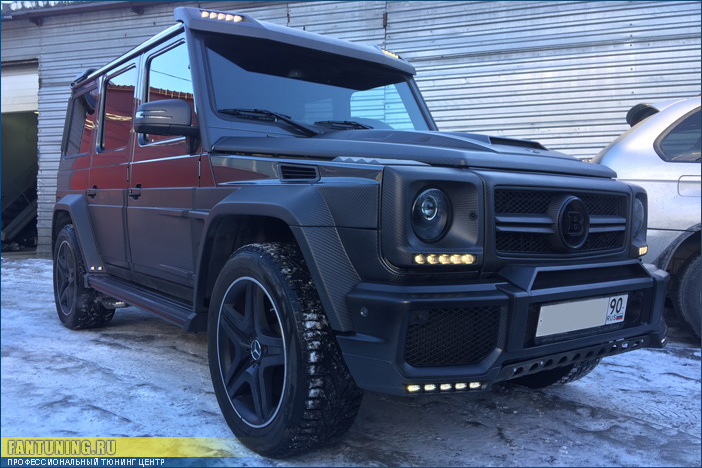 Ремонт карбонового бампера из обвеса Брабус (Brabus) WideStar на Мерседесе (Mercedes) G-Klasse