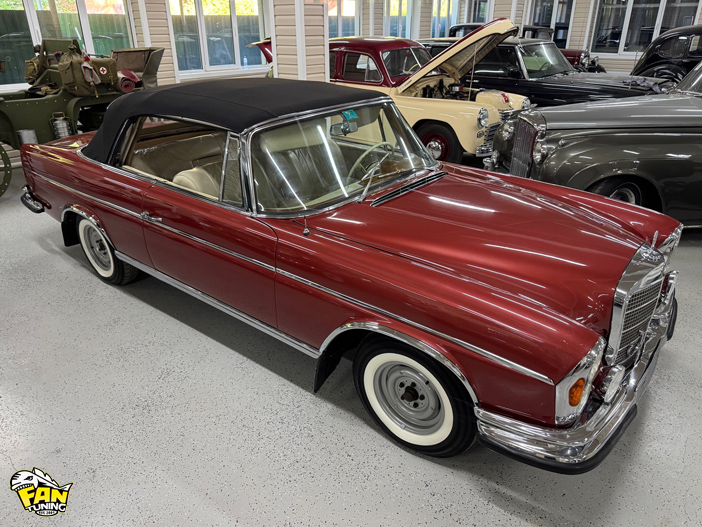 Пошив новой складной крыши (тента кабриолета) на Мерседесе (Mercedes) 220 W111 1965 г.в.