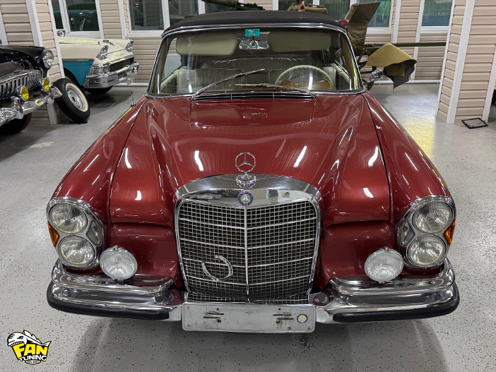 Пошив новой складной крыши (тента кабриолета) на Мерседесе (Mercedes) 220 W111 1965 г.в.