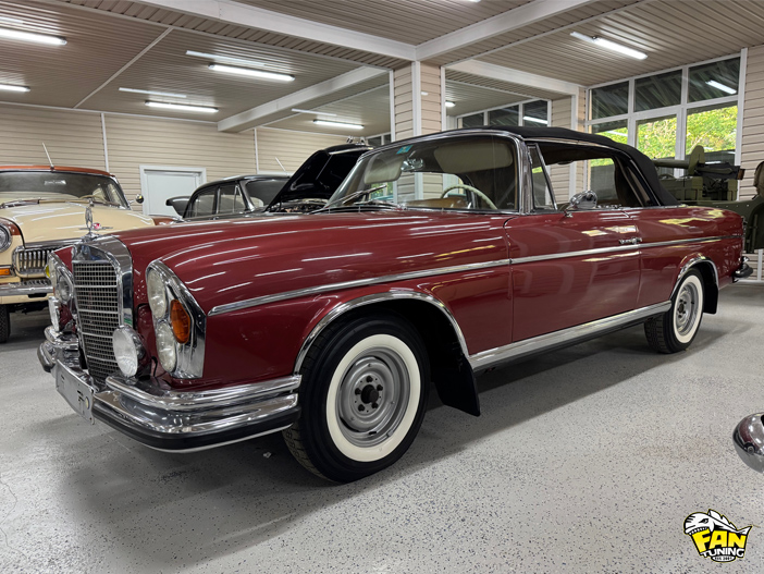 Пошив новой складной крыши (тента кабриолета) на Мерседесе (Mercedes) 220 W111 1965 г.в.
