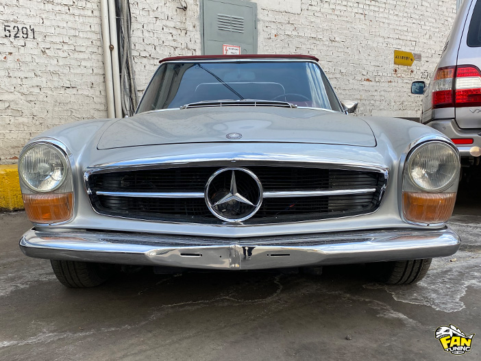 Замена кабриолетного тента на Мерседесе (Mercedes) SL280 W113 