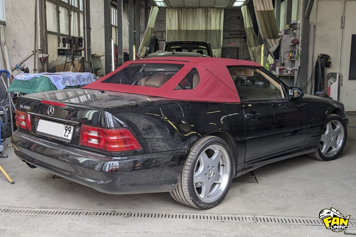 Замена кабриолетного тента на Мерседесе (Mercedes) SL W129