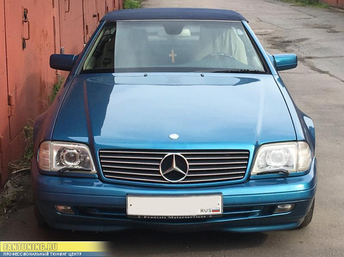 Замена мягкого стекла в тенте кабриолета Mercedes W129 SL