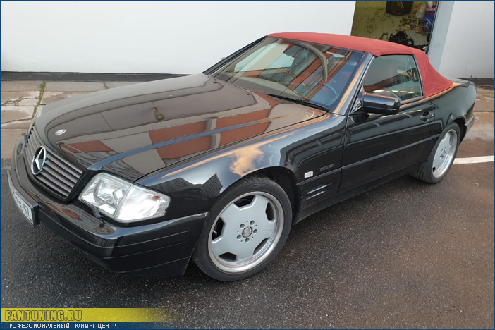 Замена мягких стекол в кабриолетном верхе Mercedes SL W129