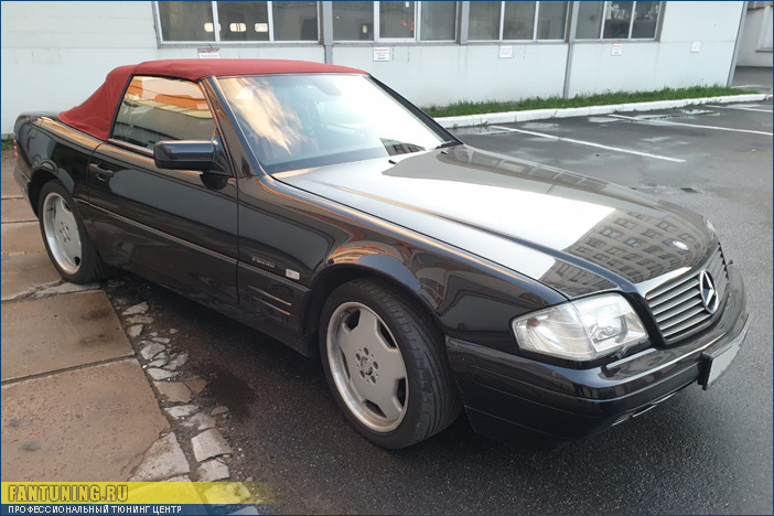 Замена мягких стекол в кабриолетном верхе Mercedes SL W129