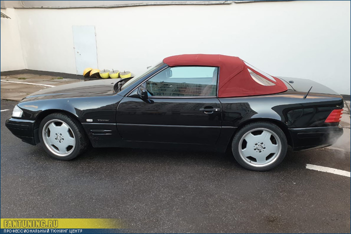 Замена мягких стекол в кабриолетном верхе Mercedes SL W129