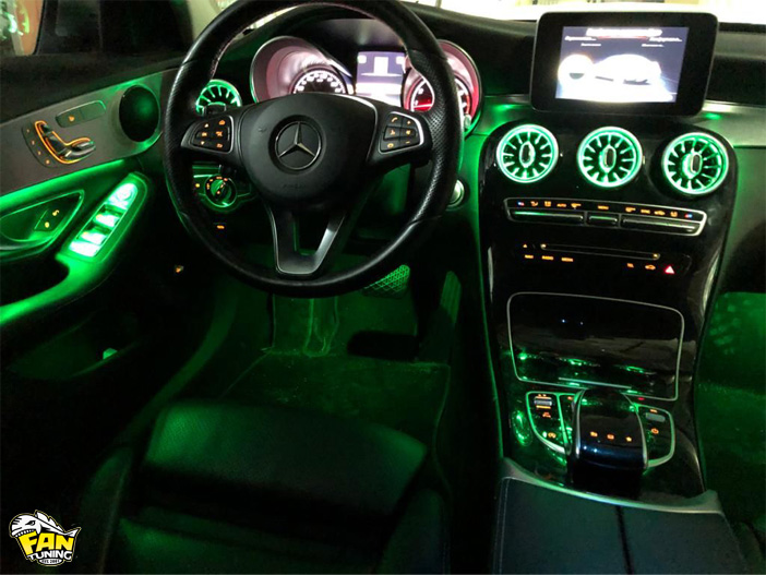 Установка подсветки Ambient Light в Мерседес (Mercedes Benz) W205