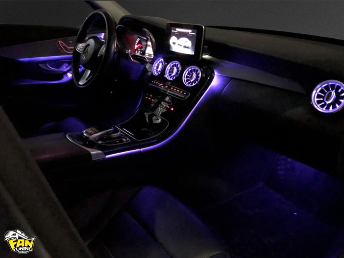 Установка подсветки Ambient Light в Мерседес (Mercedes Benz) W205