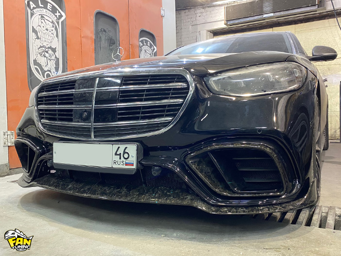 Ремонт карбонового обвеса GT на Мерседесе (Mercedes) S W223