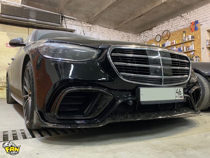 Ремонт карбонового обвеса GT на Мерседесе (Mercedes) S W223