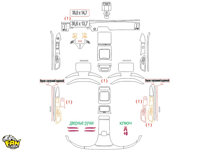 Оклейка элементов салона защитной пленкой на Мерседесе (Mercedes) W223
