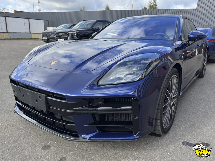 Установка обвеса , антихром и оклейка полиуретановой пленкой Порше Панамера (Porsche Panamera) 972