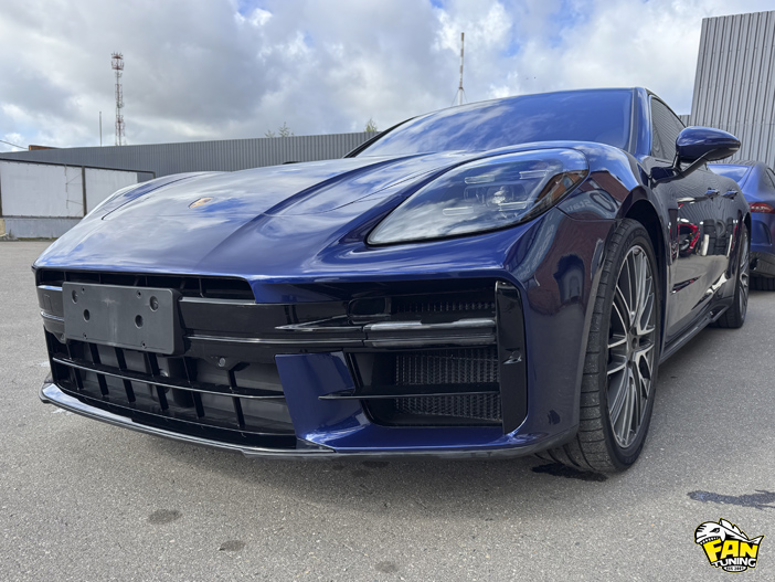 Установка обвеса , антихром и оклейка полиуретановой пленкой Порше Панамера (Porsche Panamera) 972