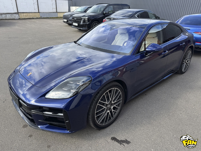 Установка обвеса , антихром и оклейка полиуретановой пленкой Порше Панамера (Porsche Panamera) 972