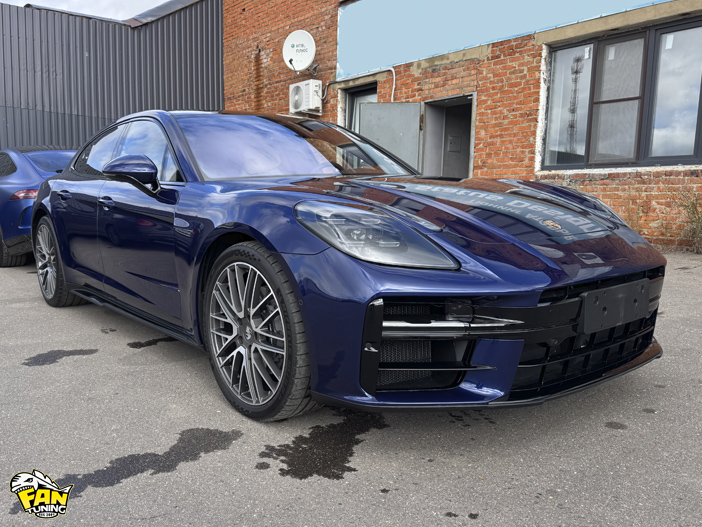 Установка обвеса , антихром и оклейка полиуретановой пленкой Порше Панамера (Porsche Panamera) 972