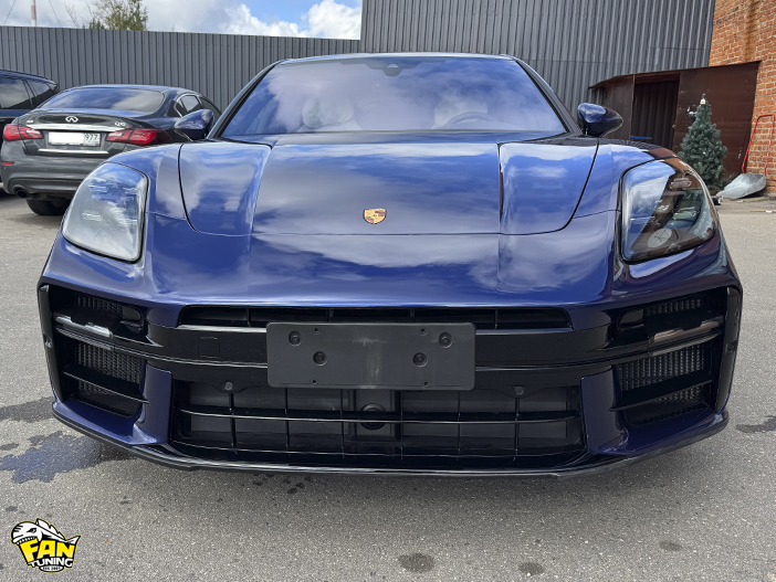 Установка обвеса , антихром и оклейка полиуретановой пленкой Порше Панамера (Porsche Panamera) 972