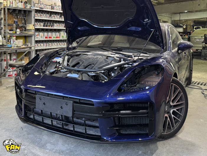 Установка обвеса , антихром и оклейка полиуретановой пленкой Порше Панамера (Porsche Panamera) 972