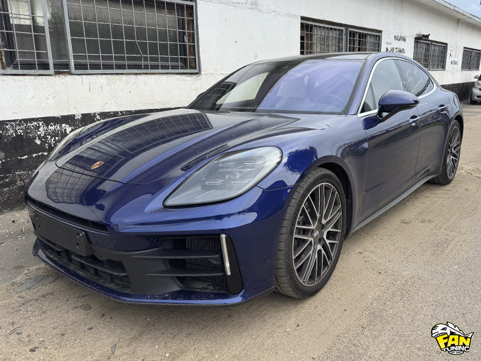 Установка обвеса , антихром и оклейка полиуретановой пленкой Порше Панамера (Porsche Panamera) 972