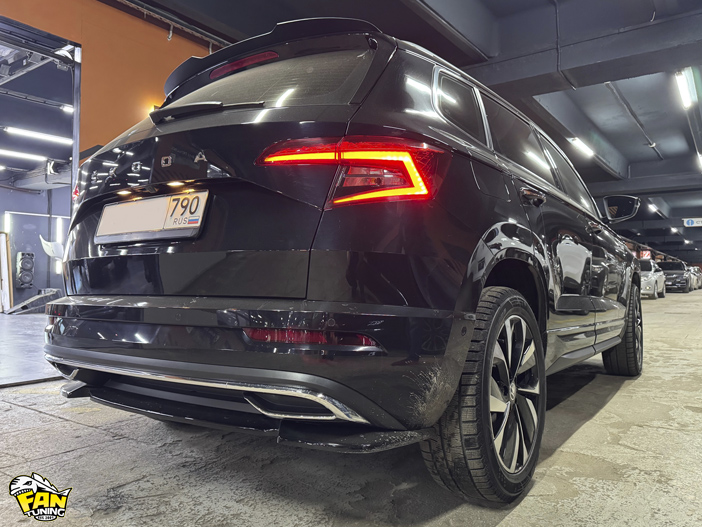 Установка накладки переднего бампера на Шкода Карог (Skoda Karoq)
