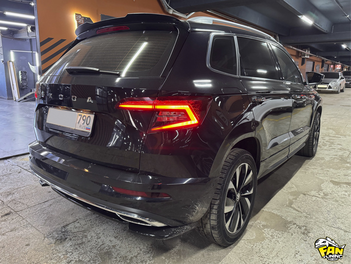 Установка накладки переднего бампера на Шкода Карог (Skoda Karoq)