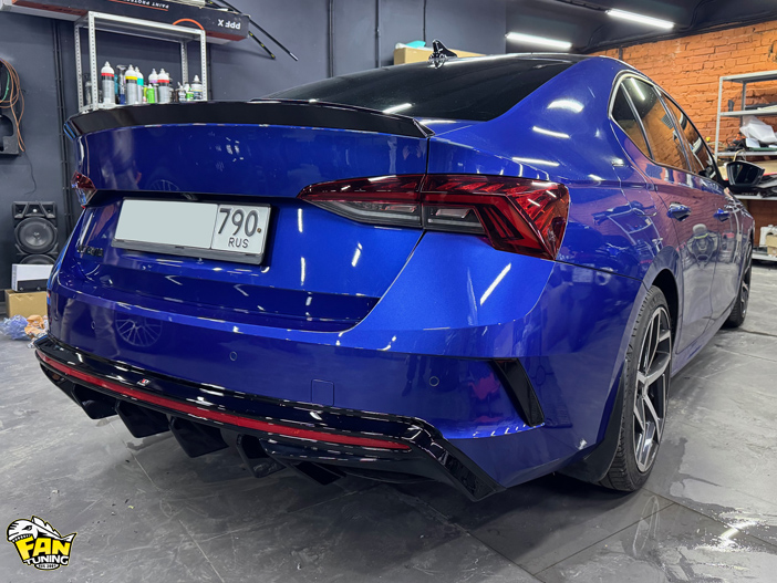 Установка диффузора заднего бампера на Шкоду Октавия РС (Skoda Octavia RS)